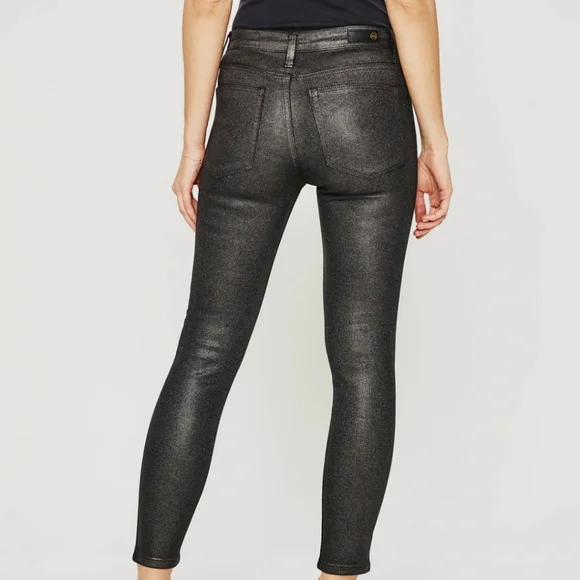 AG Adriano Goldschmied Charcoal High-Rise Skinny Jeans - Picture 6 of 9